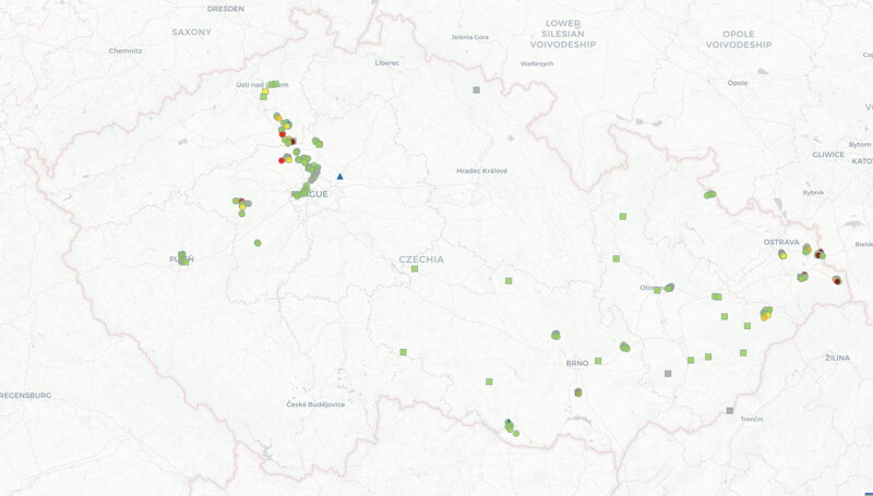 mapa ČR - SmartENVI