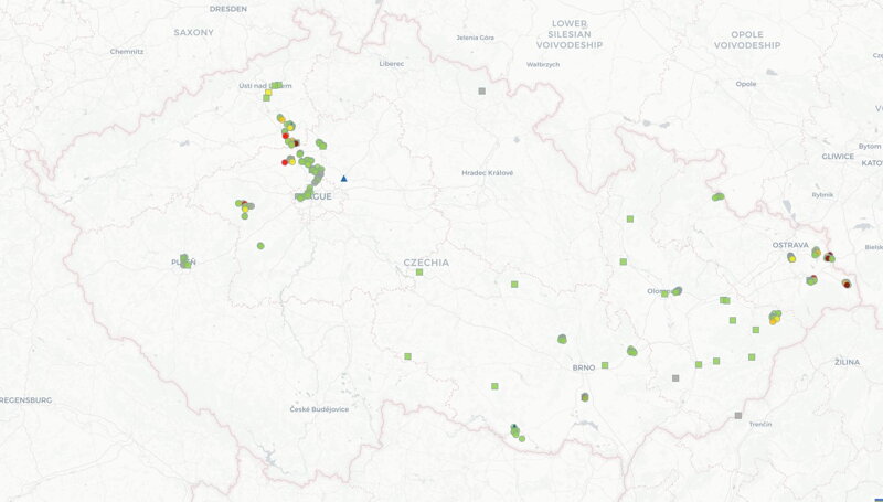 mapa ČR - SmartENVI