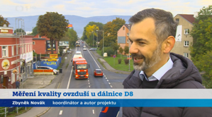 Další reportáž ČT ze  3.10. - Měření kvality ovzduší u dálnice D8
