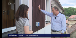 Reportáž v pořadu Události zaměřenou na měření kvality ovzduší na Křivoklátsku
