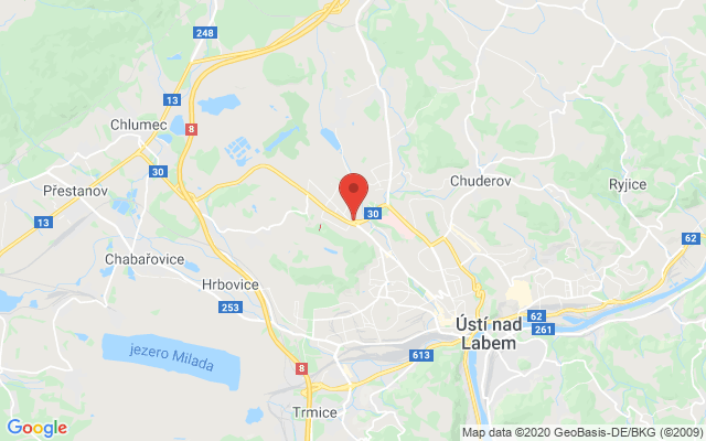 Google map: ENVItech Bohemia s.r.o. Masarykova 633/318, 400 01 Ústí nad Labem