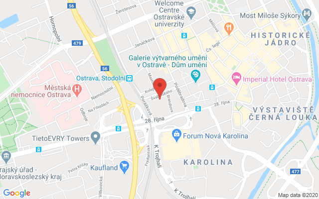 Google map: Švabinského 1749/19, 701 00 Ostrava